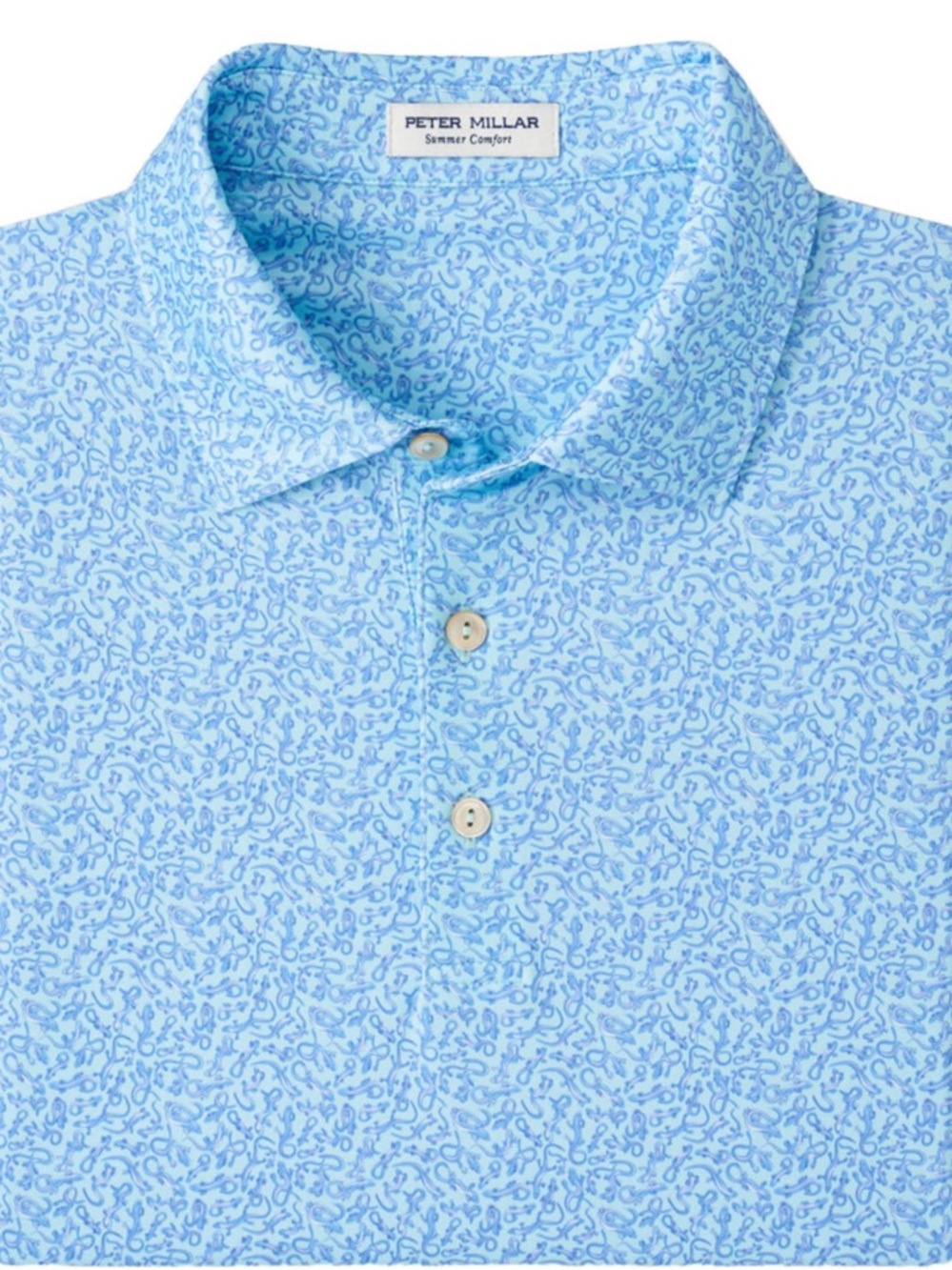 Peter Millar "Lizard King" Performance Polo! Green/Blue - XL - NWT & Sealed